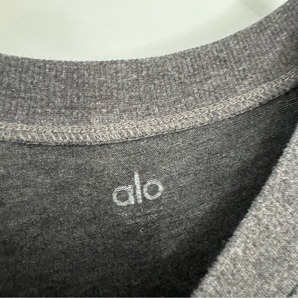 Alo Dark Gray Long Sleeve Top - Picture 3 of 6